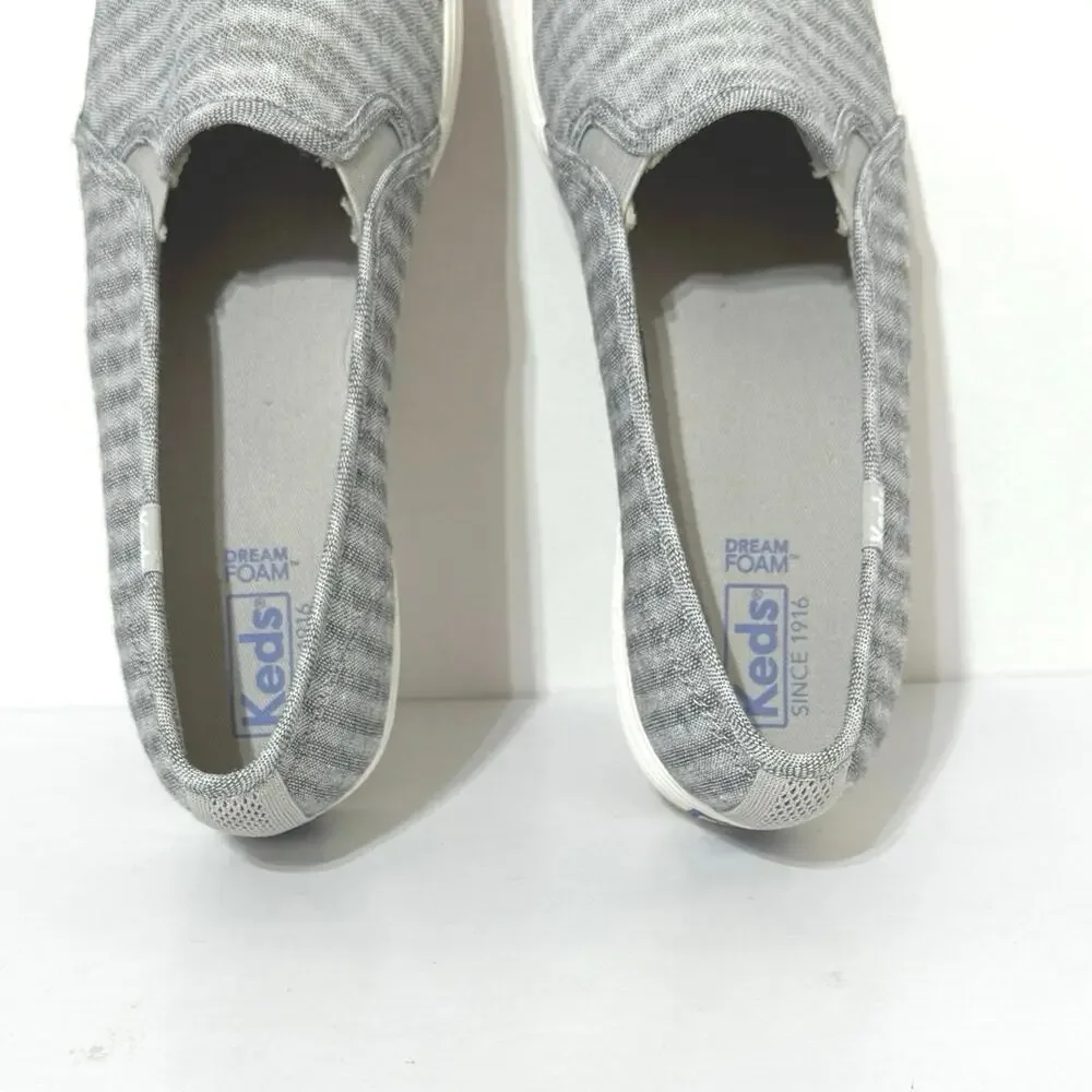 Keds Women's Triple Decker Subtle Chambray Stripe Sneaker Size 9.5